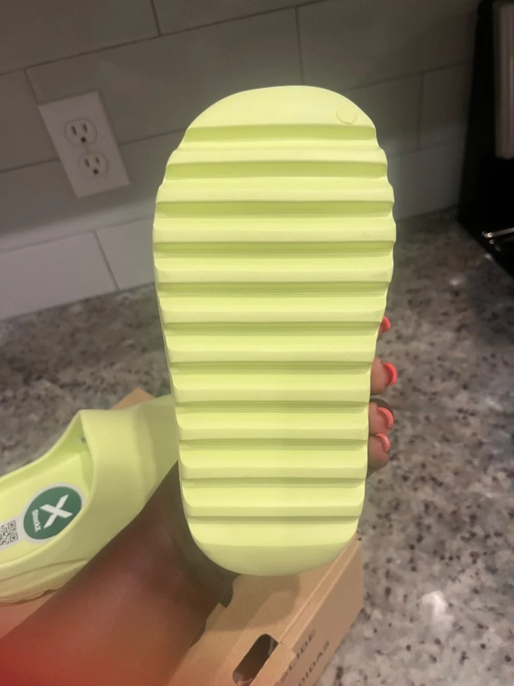 Size 1 Kids Yeezy Slides